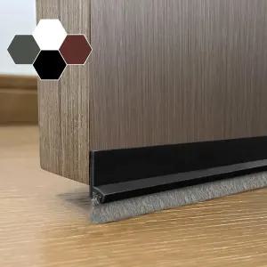 도어 하단용 스윕 브러시가 포함된 통합 드래프트 스토퍼 먼지/소음/온열 또는 냉기 차단을 위한 자가 접착