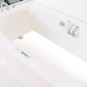 욕조 접착 비닐 미끄럼 방지 안전 목욕 매트 샤워 바닥 보트 습윤 구역용 배수구가 있는 콜링밀 40 x 16