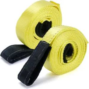 트 슬링 스트랩 15피트 x 2인치 헤비 듀티 나일론 웨빙 22500파운드 용량 플랫 디자인 트리 세이버 회수 팅
