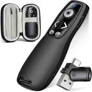 캐리 케이스가 있는 엘리스위트 무선 프레젠터 보호 보관 가방이 프레젠테이션 클리커 맥 컴퓨터 노트북용