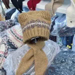 토르 빈티지 페어아일랜드풍 후드 자가드 비니 패피 일체형 OPH5