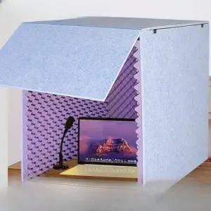 녹음 스튜디오 방음박스 부스 방음 간이 휴대용 보컬 실드