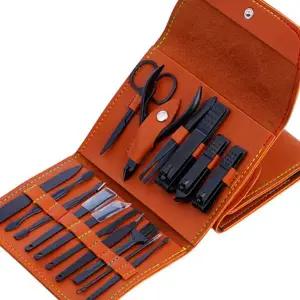 손톱 발톱 관리 네일케어 도구 세트 16p 가죽케이스