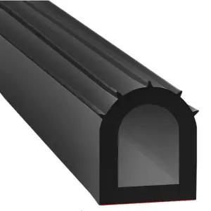 호환  고무 도장 스트립 D 모양 자동차 날씨 스트리핑 RV 슬라이드 아웃 도장 자체 접착 고무 날씨 도장 자