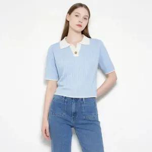 라인어디션 배색카라 꽈배기 풀오버NKPOPD01 국내매장판 1721803