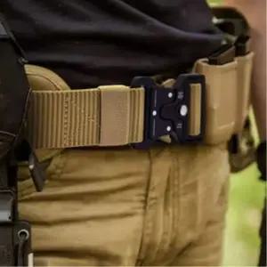 고강도 캠핑 전술벨트 버클 고정식 허리띠 아웃도어 등산용 다용도 웨빙
