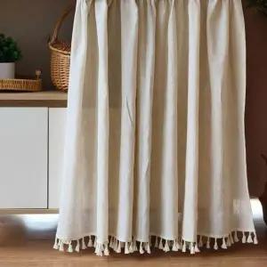 테슬 린넨 바란스 커튼 캐비닛 가림막 공간분리 홈데코 인테리어