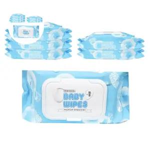 맑음한소끔 두꺼운 엠보싱 캡형 물티슈 72매 6팩