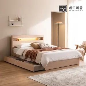 [베드리움] 파인드 LED 서랍형침대SS+릴렉서 허리특허 유로탑 M)