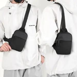 남성 외출 여행 보조 미니 크로스백 가방 남자 여권 블랙