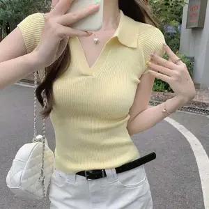 여름 캐주얼 데일리룩 카라 민소매 니트 TDR-0086