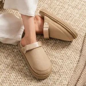 포인트 겨울 여성 3컬러 스트랩 퍼 슬리퍼 LK-U287