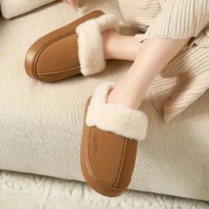 미니멀 로고 여성 3컬러 퍼트리밍 퍼 슬리퍼 LK-U288