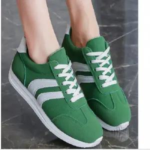 여성운동화 초경량 여자 초록색 2줄 운동화 통기성 러닝화 스포츠