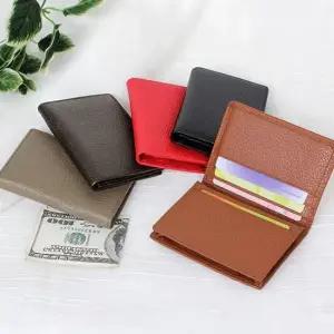 휴대가 간편한 소가죽 캐주얼 명함지갑 교통카드 수납 여자카드지갑 남자카드지갑