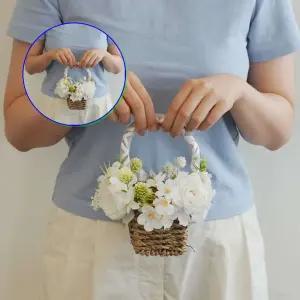 쌍문상회 지금 필요한 웨딩소품 결혼식 조화 화동 예동 꽃 바구니 3종 링베어러