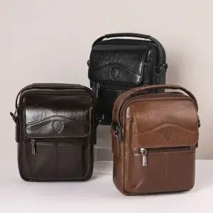 학생 메신저백 수납력 우수 스마트한 하고 디자인 가죽크로스백 미니가죽크로스백