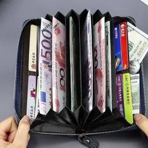 아코디언 여권 가죽 여행지갑 ST0082