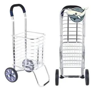 뉴디럭스 스틸 쇼핑 카트 이동식 장바구니