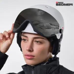 스노우쉴드 스키 헬멧 고글 일체형 바이저