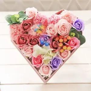 하트 카네이션 플라워박스 핑크 꽃선물 어버이날