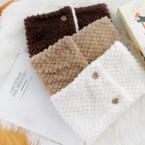 넥워머 겨울 방한 목토시 골프 털 심플 투버튼