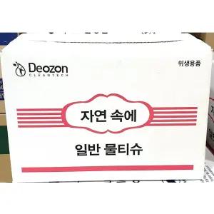 자연 일회 업소용 식당 물티슈 물수건 무지 400매  [mW8294EC]