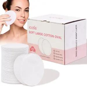 타원형 코튼 패드 100개 초부드러운 메이크업 100 대형 스펀레이스 토너 물리 기술 위한 순수 리무버