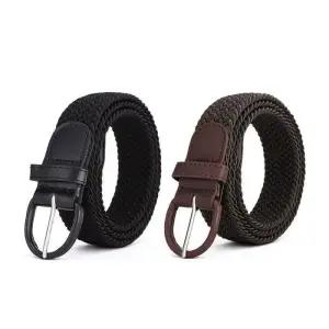 MZ_이시아르 투컬러 꽈배기 핀버클 벨트 2종 세트