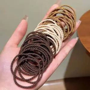 [에이치플러스몰]TBZ 소프트 고무줄 헤어밴드 무지 머리끈