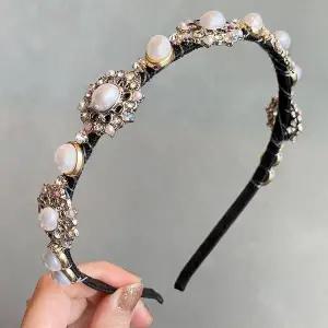 [오너클랜]TBZ 우아한 패션 진주 큐빅 보석 레트로 공주풍 화관 헤어밴드