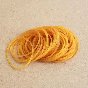 [오너클랜]TBZ 다용도 노란고무줄 50개입 교재용고무줄 김밥포장