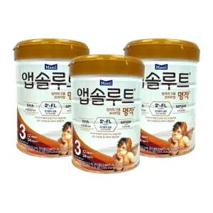 매일유업 앱솔루트 명작 2FL (HMO) 분유 3단계(12~24개월) 800g 3캔