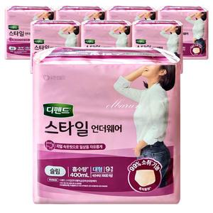 디펜드 스타일 언더웨어  슬림 여자 대형 9Px8팩-1박스