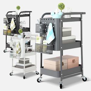 베들레헴 3단 이동식트롤리 철제수납장 바퀴달린 틈새선반