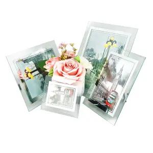 투라인 투명 크리스탈 유리 사진 액자 2R 3R 4R 5R 6R 8R A4 상장