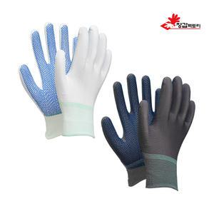 국산 PU도트 코팅장갑 100켤레 돗트 곰보장갑