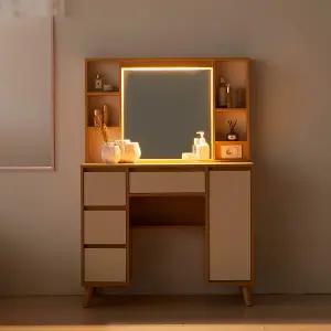 장인가구 스키니 멀티 수납조명화장대