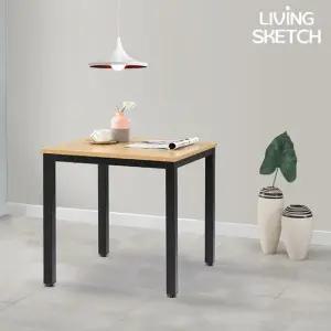 보브 700 사각 블랙 네츄럴 업소용 테이블 카페 티테이블 원룸 식탁