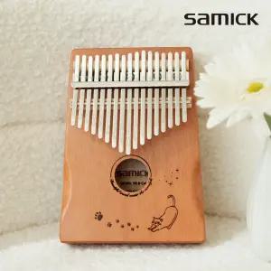 삼익 칼림바 SKLB-17 고양이 올솔리드 마호가니 17키 음계각인 일러스트 디자인