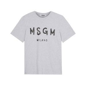 [MSGM] 반팔 티셔츠 2000MM510 200005 94 브러쉬 로고
