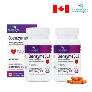 코엔자임Q10 100mg/코큐텐/혈압/혈행 60일분 (2병)