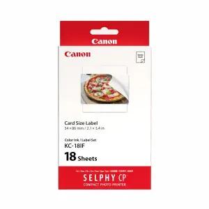 [캐논]총판 포토프린터 용지 KC-18IF / 크레딧카드사이즈-18매, 스티커용지