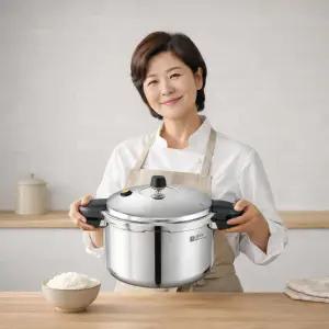 풍년압력밥솥 통5중 스테인레스 가스 인덕션 겸용 압력솥 뉴파이브 IH 10인용