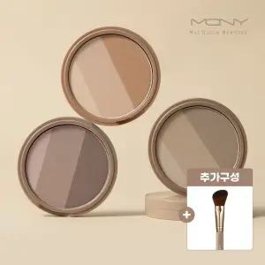 (SET) MQNY 페이크업 3색 쉐딩 9g 3종 + 브러쉬 세트 /헤어라인쉐도우 코쉐딩 컨투어 MAKEUP