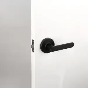 엔젤금속 바보금속 BBL 951 블랙 버튼형방문손잡이 화장실 욕실 나무문 ABS도어 도어핸들 문고리