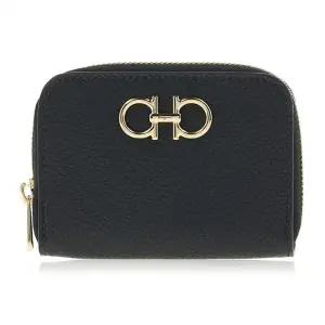 [라벨루쏘] [페라가모] 여성 간치니 로고 지퍼 반지갑 22 0406 NERO 0758664