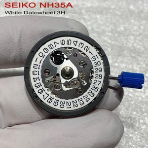 TMI 일본 NH35A 무브먼트 고정밀 기계식 자동 시계, 남성용 손목 날짜 세트