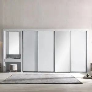 [장인가구]단테 스탠다드 미러 화장대 파우더 슬라이딩 붙박이장 10cm