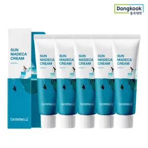 선 마데카 크림 50ml 5개 쿨링자외선차단 선크림 속보습 진정 아이스테카